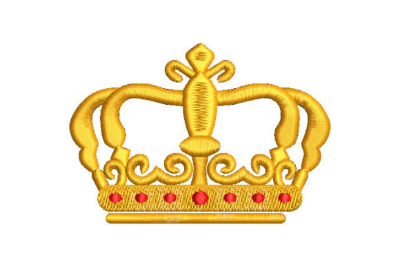 Classic King Crown Embroidery Design