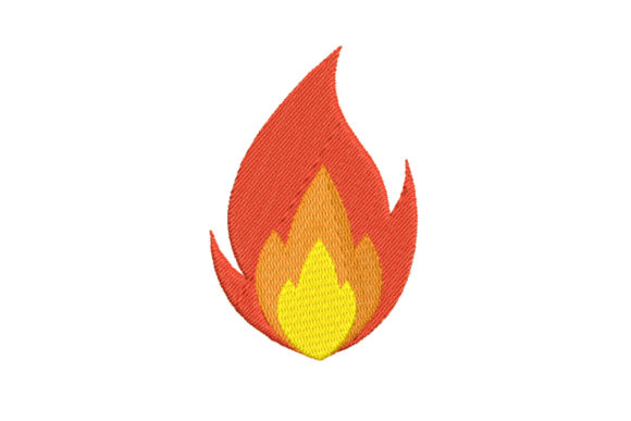 Flame: A Warm Embroidery Design