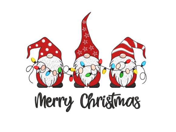 Gnomes Embroidery Design