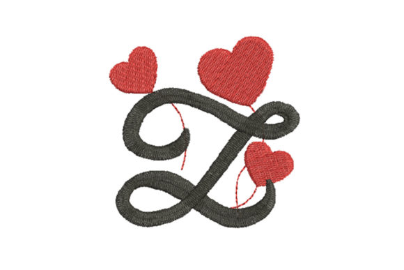 Heart Alphabet Letter Z for Personalized Gifts