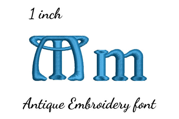 M Font Antique: Seasonal Embroidery Elegance