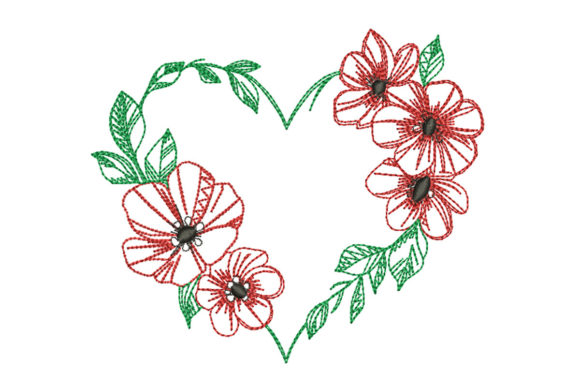 Wildflower Wreath Embroidery Design